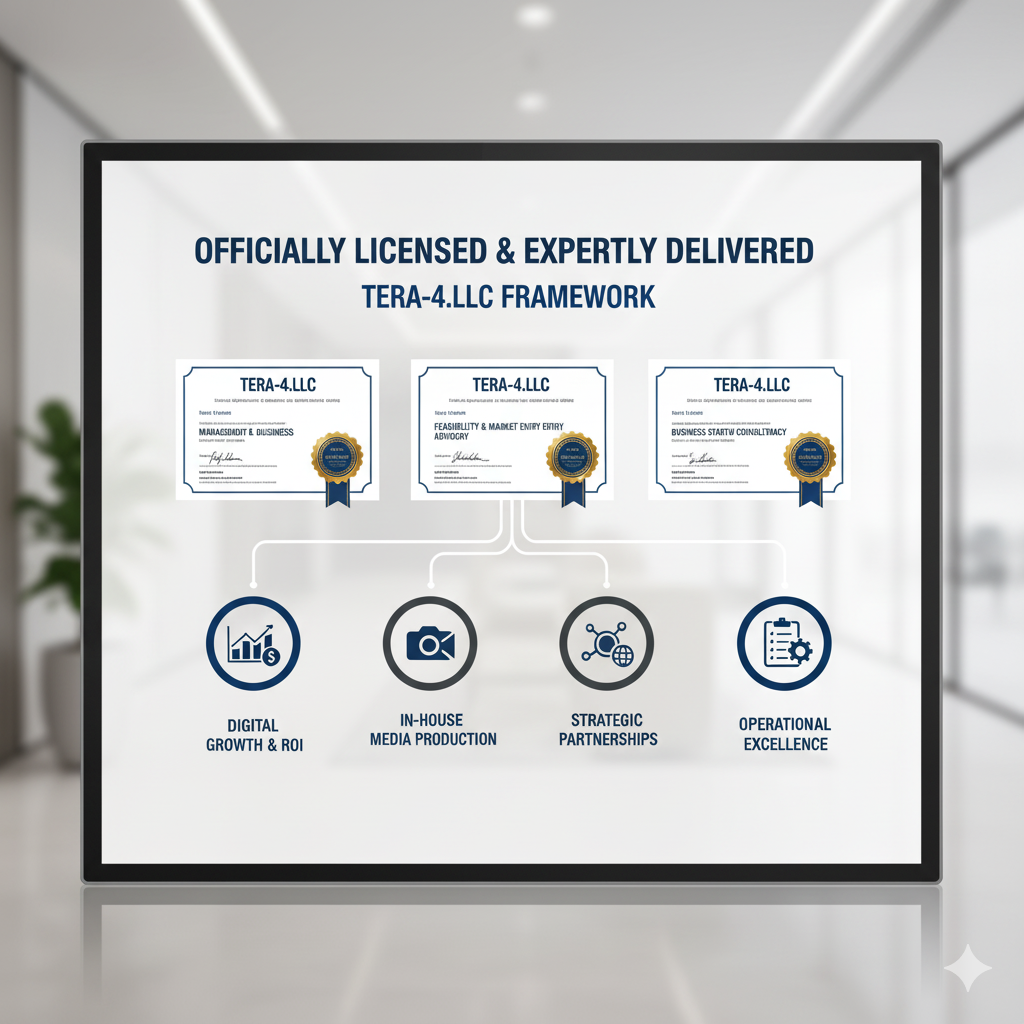 Official licenses for TERA-4.LLC business consultancy in Qatar